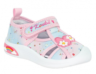 FIW_25181_pink 22-1,23-1,24-1,25-1,26-1,27-1 Kenka П/ботинки Повсед Сандалеты Текстиль, Текстиль, ПВХ Лето жен