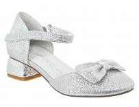 IFD_1112-13_silver 25-1,26-1,27-1,28-1,29-1,30-1,31-1,32-1 Kenka Туфли Празд Босоножки Иск.мат, Кожподклад, ТЭП Лето жен