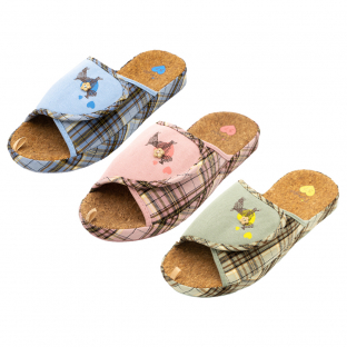 HL42257микс зеленый,голубой,розовый 36-3,37-6,38-6,39-6,40-3 Tingo Туфли Дом Тапочки Текстиль, Текстиль, ТЭП Лето жен