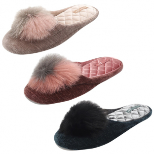 HL2566  микс бежевый,розовый,бирюзовый,Темно-зеленый 36-3,37-6,38-6,39-6,40-3 Tingo Туфли Дом Тапочки Текстиль, Текстиль, ТЭП Лето жен