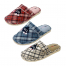 HLE2436 микс голубой.бежевый,красный 36-3,37-3,38-6,39-6,40-3,41-3 Tingo Туфли Дом Тапочки Текстиль, Текстиль, ЭВА Лето жен