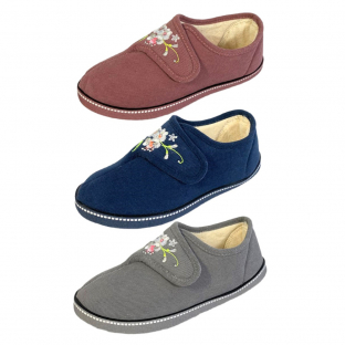 HL2480 микс серый,розовый,синий 37-3,38-6,39-6,40-6,41-3 Tingo П/ботинки Дом Тапочки Текстиль, Текстиль, ПВХ Лето жен