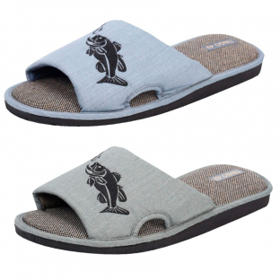 HME2533  микс Синий,Зеленый 41-2,42-4,43-6,44-4,45-4,46-4 Tingo Туфли Дом Тапочки Текстиль, Текстиль, ЭВА Лето Муж