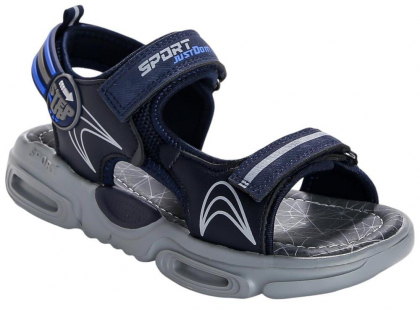 LTU_24-129_navy 32-1,33-1,34-1,35-1,36-1,37-1 Kenka Туфли Актив.отдых Сандалии Иск.мат, Текстиль, ЭВА Лето Муж