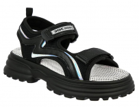 LVT_2425-19_black 33-1,34-1,35-1,36-1,37-1,38-1 Kenka Туфли Повсед Сандалии Иск.мат, Текстиль, ПУ Лето жен