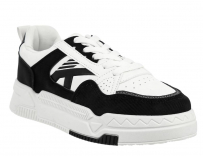 MOC_85-24-06_white-black 35-1,36-1,37-1,38-1,39-1,40-1 Kenka П/ботинки Актив.отдых Кроссовки Иск.мат, Текстиль, ПВХ В/О Муж