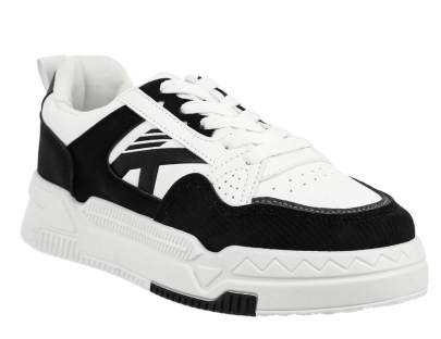 MOC_85-24-06_white-black 35-1,36-1,37-1,38-1,39-1,40-1 Kenka П/ботинки Актив.отдых Кроссовки Иск.мат, Текстиль, ПВХ В/О Муж