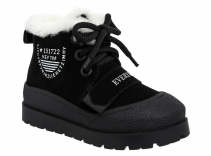 TEF_609_black 33-1,34-1,35-1,36-1,37-1,38-1 Kenka Ботинки Повсед Дерби Иск.мат, Нат.шерсть, ТЭП Зима жен