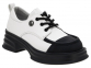 TVX_399-160_black-white 34-1,35-1,36-1,37-1,38-1,39-1 Kenka П/ботинки Школа Дерби Иск.мат, Кожподклад, ПУ В/О жен