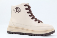 52638ук-1 Беж 28-1,29-1,30-1,31-1,32-1 Kapika Ботинки Повсед Дерби Иск.мат, Байка/Флис, ТЭП (термоэластопласт) В/О жен