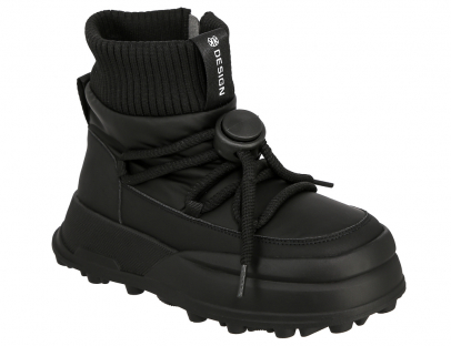 LCC_325-17_black 33-1,34-1,35-1,36-1,37-1,38-1 Kedberry Ботинки Повсед Дутики Иск.мат, Нат.шерсть, ТЭП Зима жен