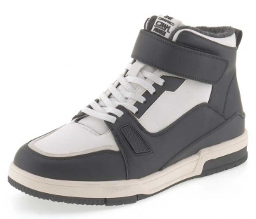 GJT_821-3_black-white 37-1,38-1,39-2,40-1,41-1 Kenka Ботинки Актив.отдых Кроссовки Иск.мат, Байка/Флис, Резина В/О Муж