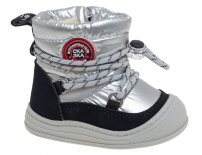 R932298205S Серебро 18-1,19-2,20-2,21-2,22-1 Сказка П/сапоги Повсед Дутики Иск.мат, Нат.шерсть Зима жен