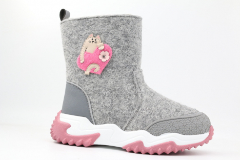 00218-1 Сер 26-1,27-1,28-1,29-1,30-1 Kapika П/сапоги Повсед Валенки Войлок, Нат.шерсть, ТЭП (термоэластопласт) /ПУ (полиуретан) Зима жен