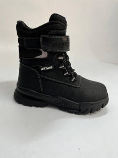 25221-101-1 Чёр 32-1,33-1,34-1,35-1,36-1,37-1 Зебра Ботинки Повсед Оксфорд Softshell, Нат.шерсть Зима Муж