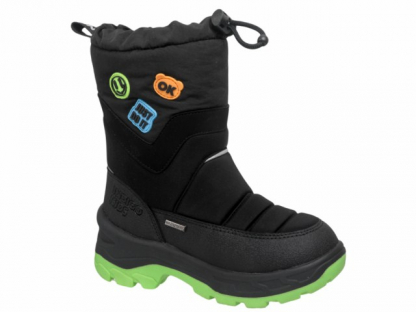 61-1067E Чёрный / зелёный 29-2,30-2,31-2,32-2,33-2,34-2 Indigo kids П/сапоги Повсед Дутики Иск.мат, Мемб/нат.шерсть, ТЭП Зима Муж