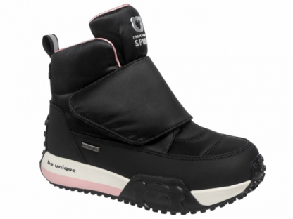 73-1165C Чёр 32-2,33-2,34-2,35-2,36-2 Indigo kids Ботинки Повсед Дутики Иск.мат, Мемб/нат.шерсть, ЭВА / Резина Зима жен