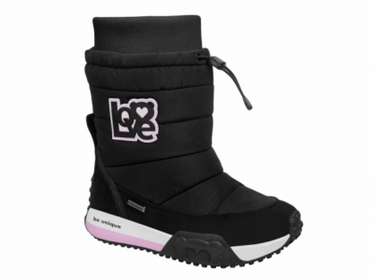 73-1170C Чёр 32-2,33-2,34-2,35-2,36-2 Indigo kids П/сапоги Повсед Дутики Иск.мат, Мемб/нат.шерсть, ЭВА / Резина Зима жен