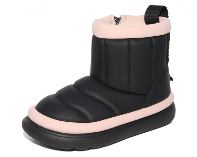 G22462 Чёр 26-1,27-1,28-1,29-1,30-1,31-1 Капитошка П/сапоги Повсед Дутики Иск.мат, Нат.шерсть, Резина Зима жен