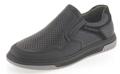 BSZ_805-1_black 34-1,35-1,36-1,37-1,38-1,39-1 Kedberry П/ботинки Школа Слипоны Иск.мат, Кожподклад, ПУ Лето Муж