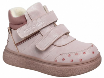 18-237A Роз 24-2,25-2,26-2,27-2,28-2 Indigo kids Ботинки Повсед Оксфорд Нат.кожа, Байка/Флис, ТЭП В/О жен