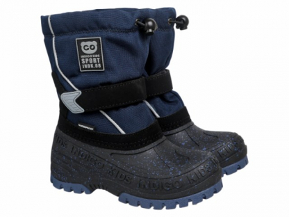 60-0022A2 Син 32-2,33-2,34-2,35-3,36-3 Indigo kids П/сапоги Повсед Сноубутсы Иск.мат, Мемб/нат.шерсть, ТЭП Зима Муж
