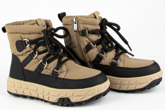 1891д-2 бежево/черный 33-1,34-1,35-1,36-1,37-1 Kapika Ботинки Повсед Дутики Иск.мат, Нат.шерсть Зима жен