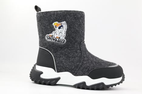 00214-1 Чёр 26-1,27-1,28-1,29-1,30-1 Kapika П/сапоги Повсед Валенки Войлок, Нат.шерсть, ТЭП (термоэластопласт) /ПУ (полиуретан) Зима Муж