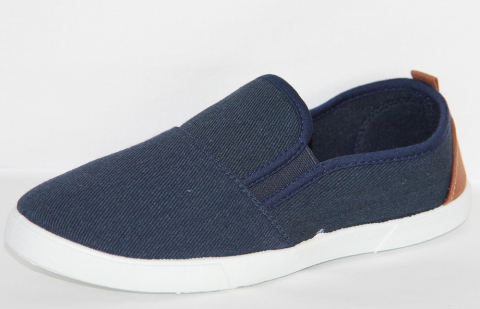 JT7977-2 (K-In) Син 41-1,42-1,43-2,44-2,45-1,46-1 In-Step П/ботинки Повсед Слипоны Текстиль, Текстиль, ПВХ Лето Муж