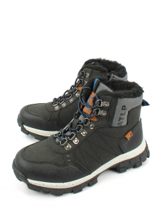 AL 12815 Чёр 33-1,34-1,35-1,36-1,37-1,38-1 Antilopa Ботинки Повсед Оксфорд Иск.мат, Нат.шерсть Зима Муж