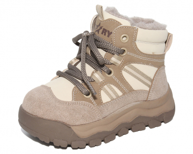 G22570 Беж 32-1,33-1,34-1,35-1,36-1,37-1 Капитошка Ботинки Актив.отдых Оксфорд Иск.мат, Нат.шерсть, Резина Зима Муж