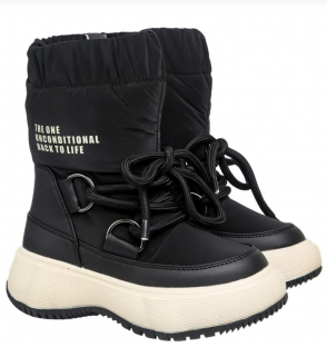 73-1130E Чёр 35-2,36-2,37-2,38-2,39-2 Indigo kids П/сапоги Повсед Дутики Иск.мат, Нат.шерсть, ТЭП Зима жен