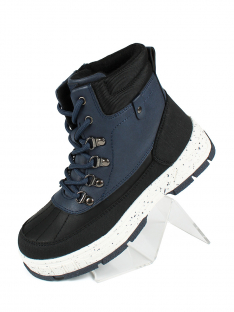 AL 15412 Син 30-1,31-1,32-1,33-1,34-1,35-1 Antilopa Ботинки Повсед Оксфорд Иск.мат, Байка/Флис, полим.мат В/О Муж