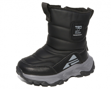 G22438 Чёр 27-1,28-1,29-1,30-1,31-1,32-1 Капитошка П/сапоги Повсед Дутики Иск.мат, Нат.шерсть, ТПР Зима Муж