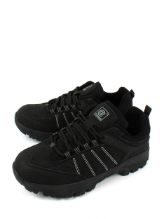 AL 11843 Чёр 36-1,37-1,38-1,39-1,40-1,41-1 Antilopa П/ботинки Актив.отдых Кроссовки Иск.мат, Байка/Флис, полим.мат В/О Муж