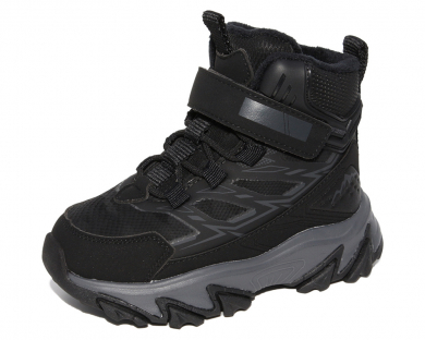 G22605 Чёрный 27-1,28-1,29-1,30-1,31-1,32-1 KАПИТОШKА Зима Ботинки Искусственная кожа Натуральная шерсть  Мал. 27;28;29;30;31;32 111111