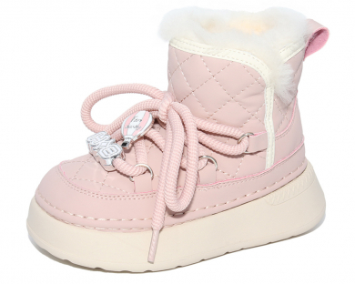 G22670 Розовый 26-1,27-1,28-1,29-1,30-1,31-1 KАПИТОШKА Зима Угги Искусственная кожа Натуральная шерсть  Дев. 26;27;28;29;30;31 111111