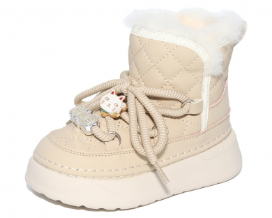 G22671 Абрикосовый 26-1,27-1,28-1,29-1,30-1,31-1 KАПИТОШKА Зима Угги Искусственная кожа Натуральная шерсть  Дев. 26;27;28;29;30;31 111111