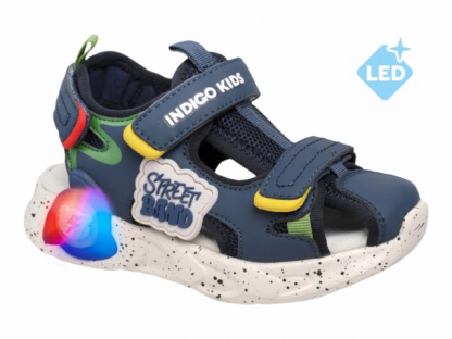 22-334B 25-2,26-2,27-2,28-2,29-2 Indigo kids Туфли Актив.отдых Сандалеты Иск.мат, Текстиль, ЭВА Лето Муж