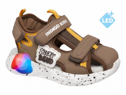 22-334C 25-2,26-2,27-2,28-2,29-2 Indigo kids Туфли Актив.отдых Сандалеты Иск.мат, Текстиль, ЭВА Лето Муж