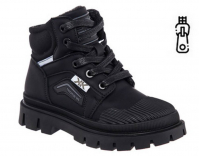 YNF_2214-03_black Чёр 26-1,27-1,28-1,29-1,30-1,31-1 Kenka Ботинки Повсед Дерби Иск.мат, Байка/Флис В/О Муж