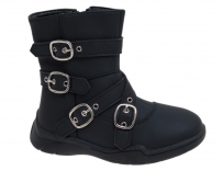 R588695757BK Чёр 27-1,28-1,29-1,30-1,31-1,32-1 Сказка П/сапоги Повсед Веллингтон Иск.мат, Байка/Флис В/О жен