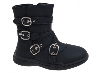 R588695757BK Чёр 27-1,28-1,29-1,30-1,31-1,32-1 Сказка П/сапоги Повсед Веллингтон Иск.мат, Байка/Флис В/О жен