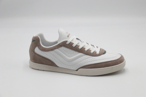 C3884-12 Белый/Коричневый 41-1,42-2,43-2,44-2,45-1 Strobbs П/ботинки Актив.отдых Кроссовки Иск.мат, Текстиль, Резина В/О Муж