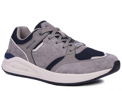 B3862-2 Сер 40-2,41-2,42-2,43-2 Strobbs П/ботинки Актив.отдых Кроссовки Нат.кожа, Текстиль, ЭВА,Резина,ТПУ вставка В/О Муж