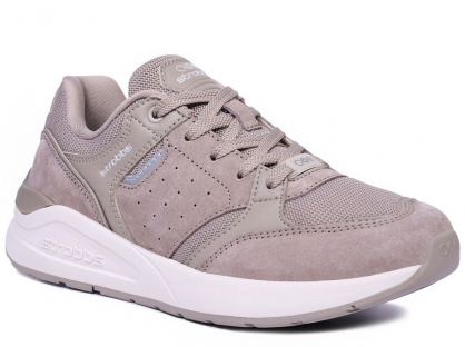 F7712-25 Беж 36-1,37-1,38-2,39-2,40-1,41-1 Strobbs П/ботинки Актив.отдых Кроссовки Нат.кожа, Текстиль, ЭВА,Резина,ТПУ вставка В/О Муж