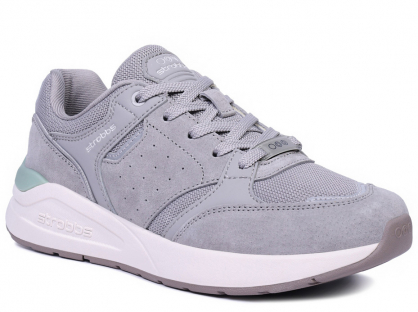 F7712-10 Сер 36-1,37-1,38-2,39-2,40-1,41-1 Strobbs П/ботинки Актив.отдых Кроссовки Нат.кожа, Текстиль, ЭВА,Резина,ТПУ вставка В/О Муж