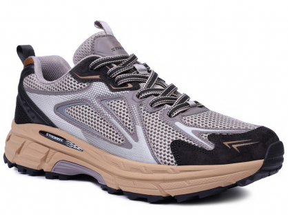 C3886-25 Беж 41-1,42-2,43-2,44-2,45-1 Strobbs П/ботинки Актив.отдых Кроссовки Иск.мат, Текстиль, ЭВА,Резина,ТПУ вставка В/О Муж