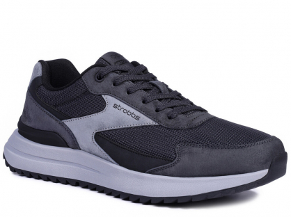 B3846-1 Сер 40-2,41-2,42-2,43-2 Strobbs П/ботинки Актив.отдых Кроссовки Нат.кожа, Текстиль, ЭВА,Резина,ТПУ вставка В/О Муж