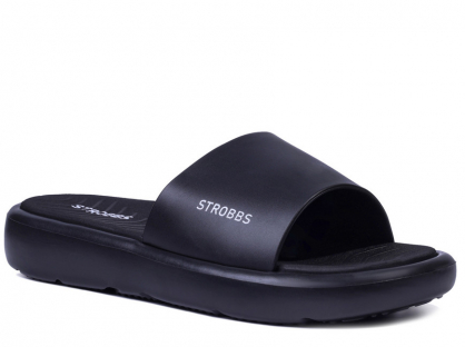 F7753-3 Чёр 36-1,37-1,38-2,39-2,40-2 Strobbs Туфли Пляж Шлепанцы/Пантолеты ПВХ, Без подклада, ЭВА Лето жен